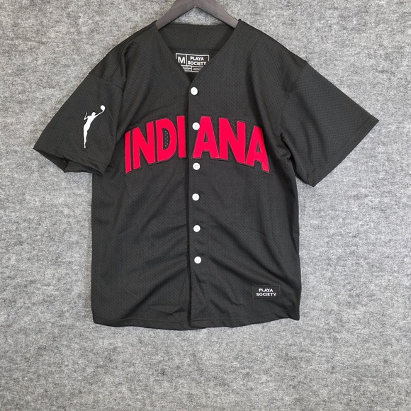 Playa Society Indiana Fever Basetball Jersey Black‎ Red Unisex Adult Medium